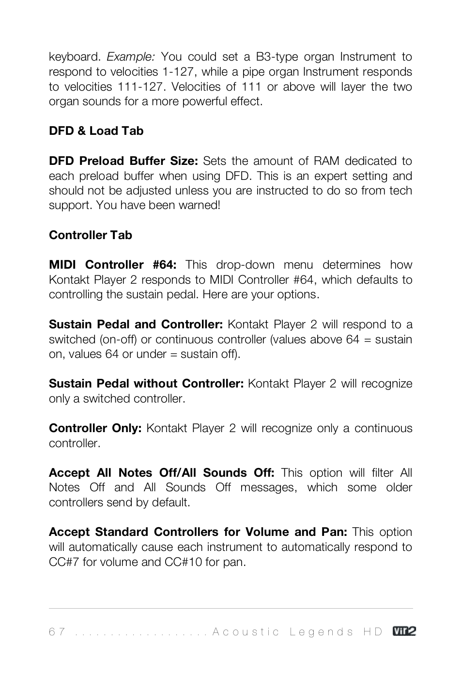 Vir2 Instruments Acoustic Legends HD User Manual | Page 67 / 74