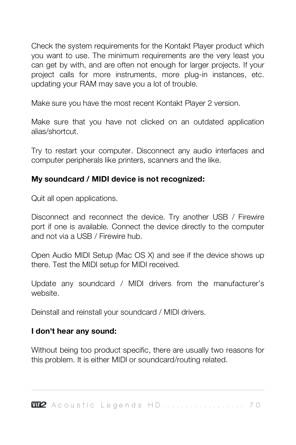 Vir2 Instruments Acoustic Legends HD User Manual | Page 70 / 74