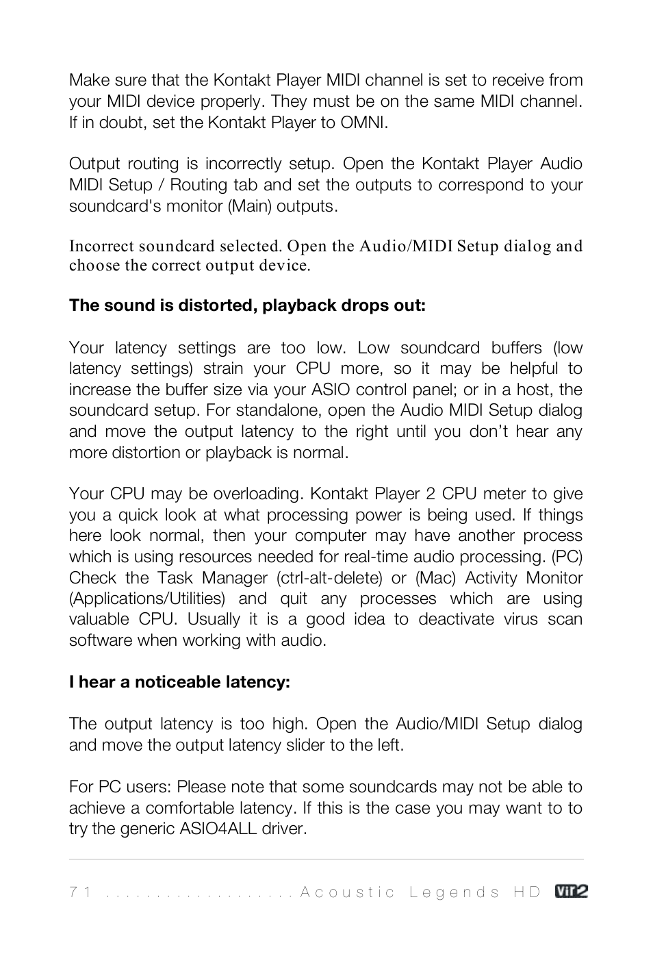 Vir2 Instruments Acoustic Legends HD User Manual | Page 71 / 74