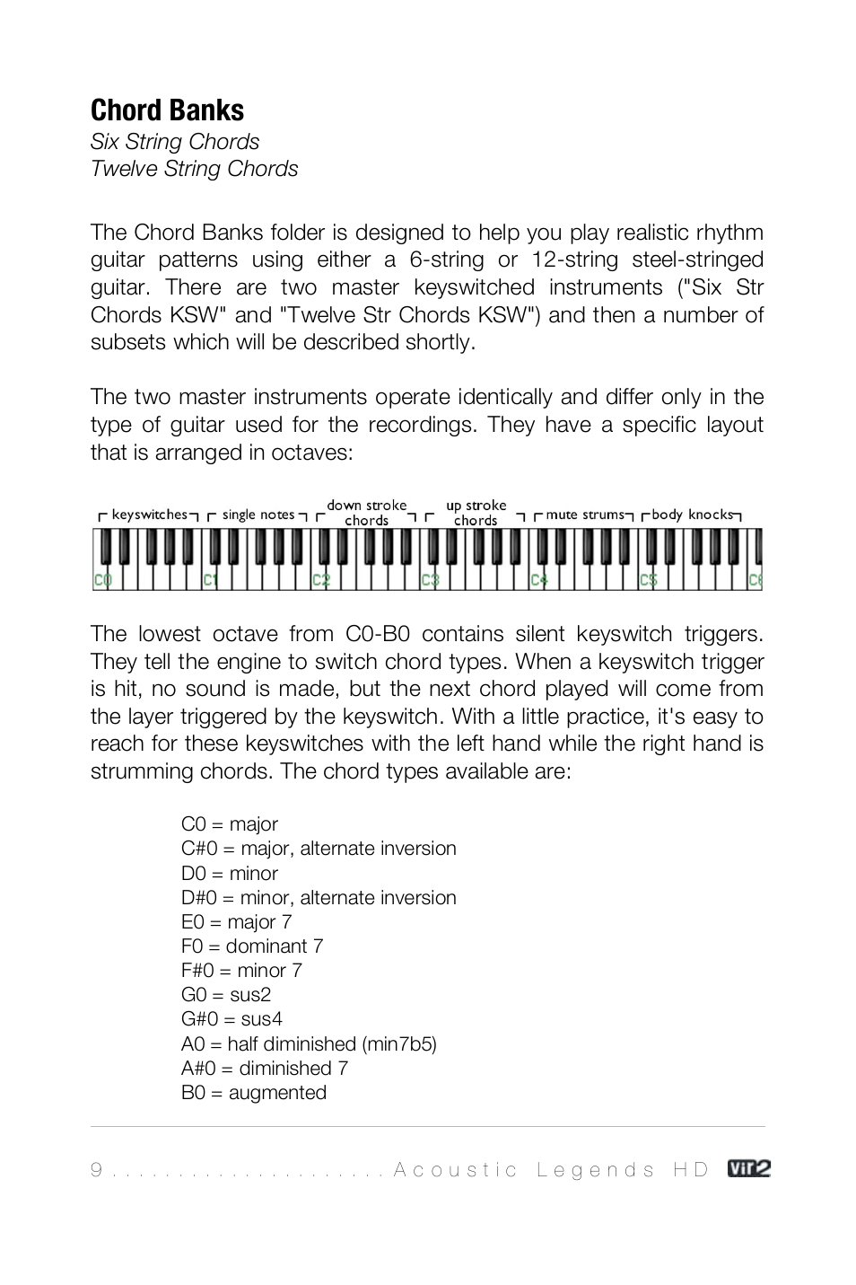 Chord banks | Vir2 Instruments Acoustic Legends HD User Manual | Page 9 / 74