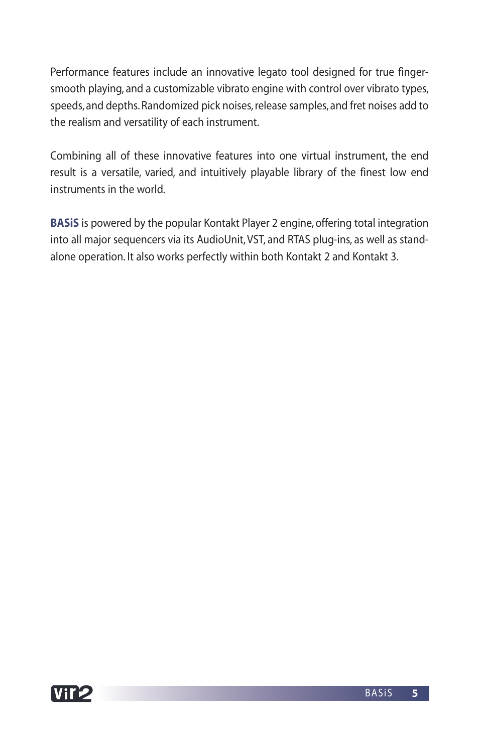 Vir2 Instruments BASiS User Manual | Page 5 / 22