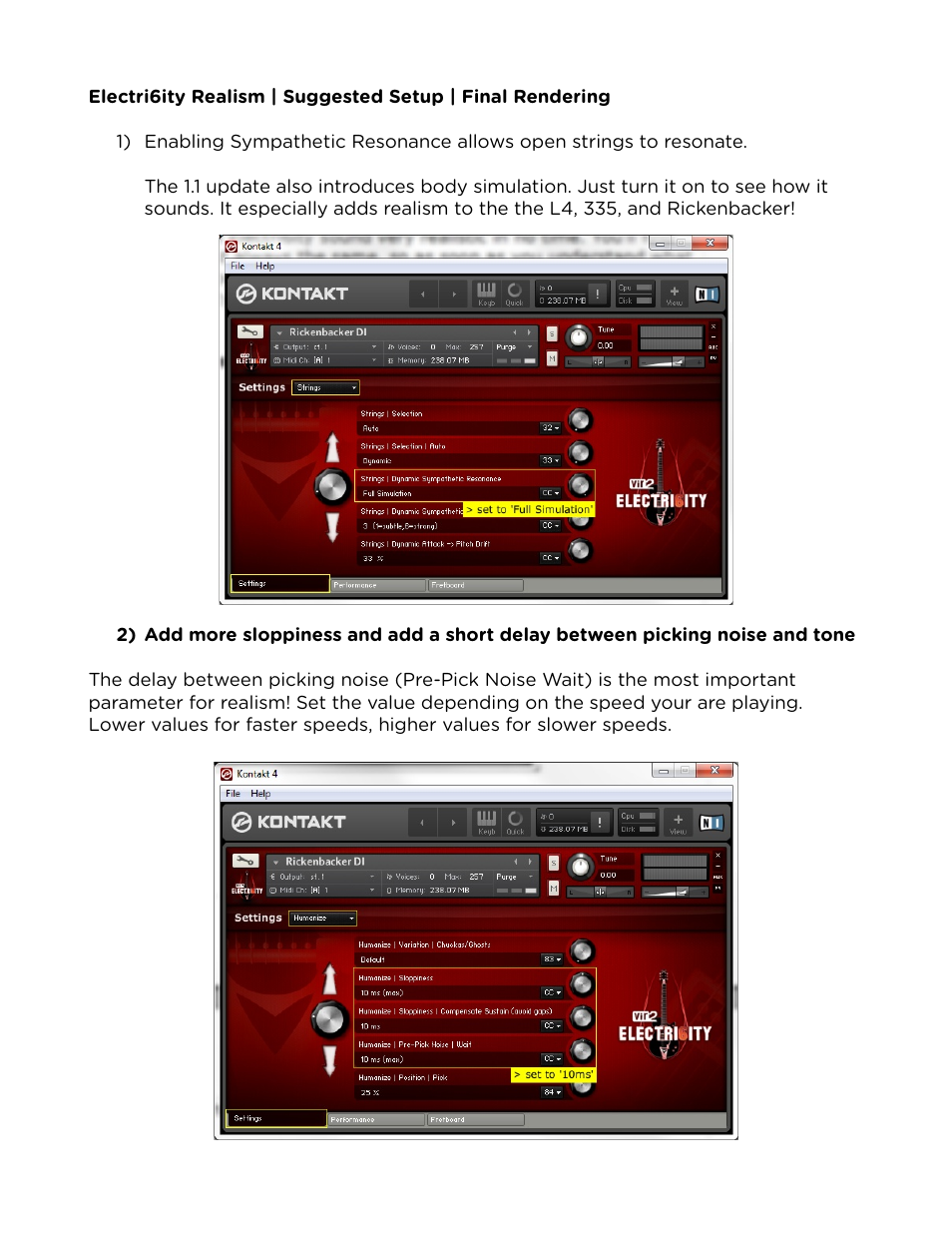 Vir2 Instruments Electri6ity Realism Guide User Manual | Page 2 / 4