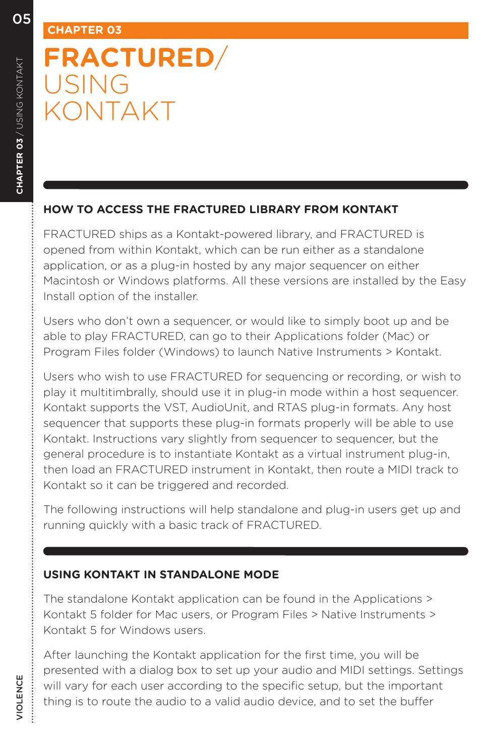 Fractured / using kontakt | Vir2 Instruments Fractured User Manual | Page 10 / 24