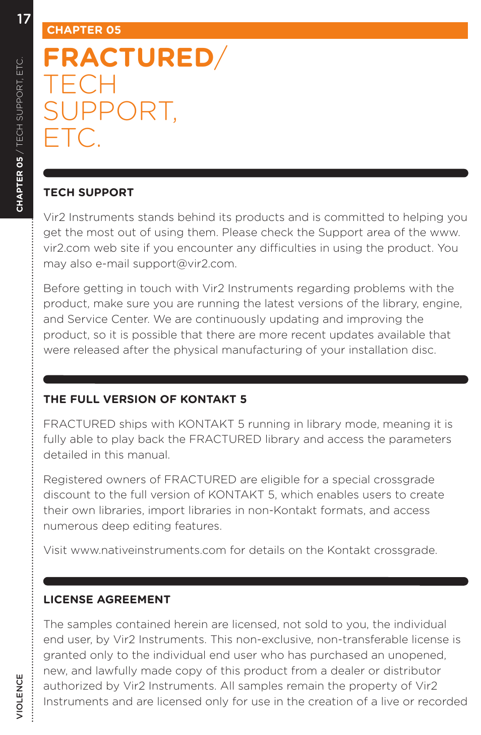 Fractured / tech support, etc | Vir2 Instruments Fractured User Manual | Page 22 / 24