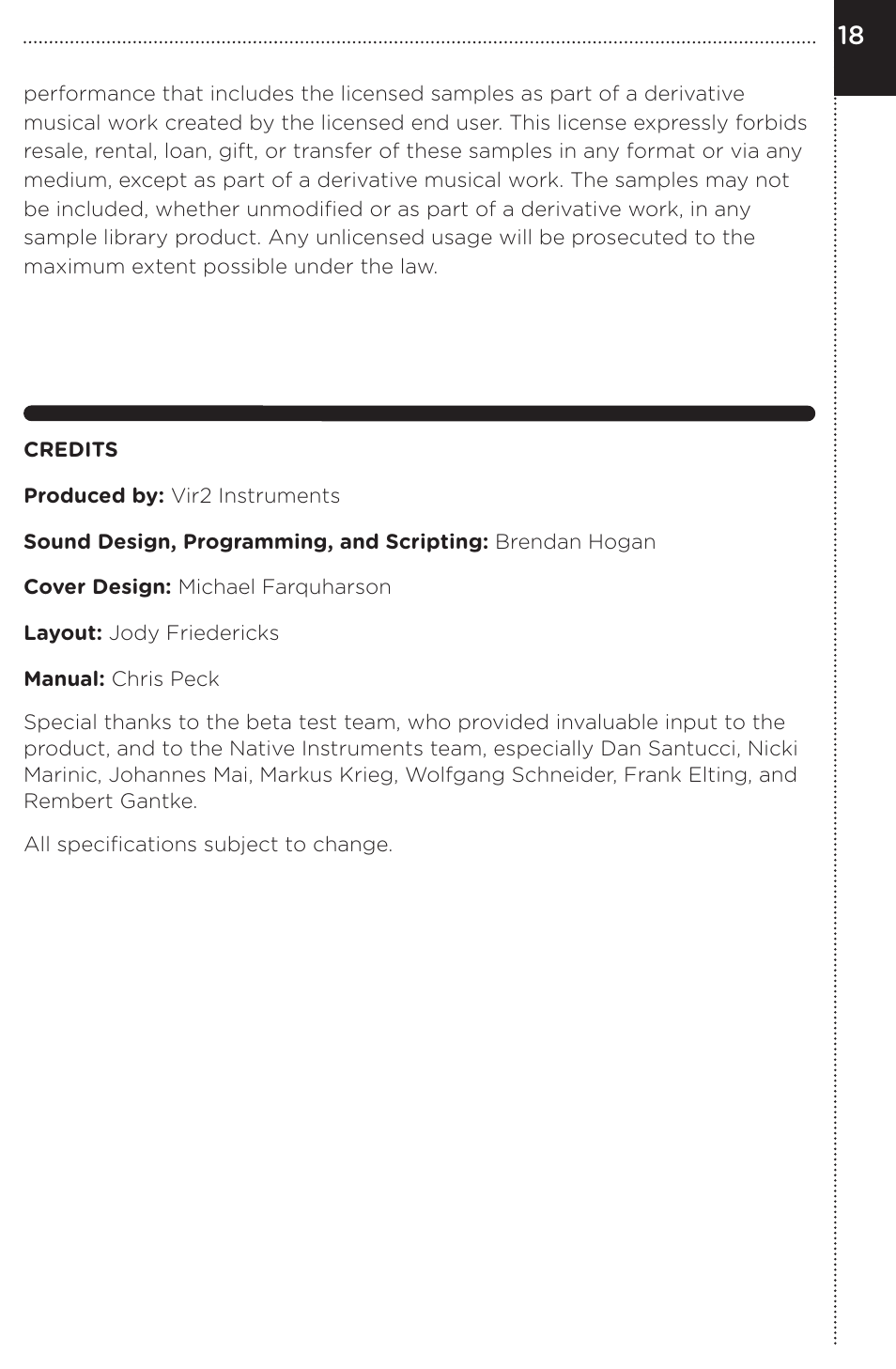 Vir2 Instruments Fractured User Manual | Page 23 / 24