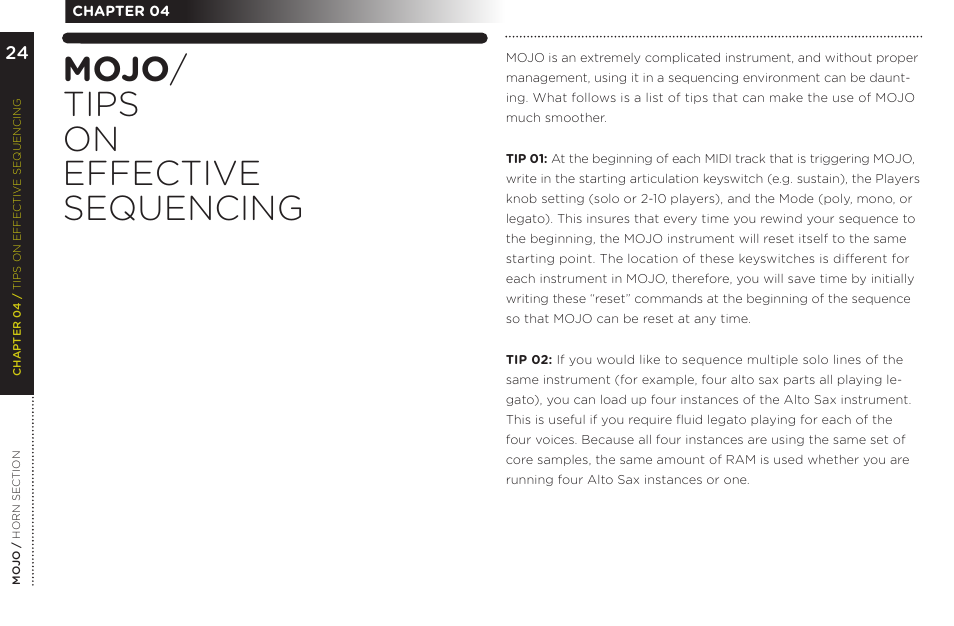Mojo / tips on effective sequencing | Vir2 Instruments MOJO User Manual | Page 28 / 40