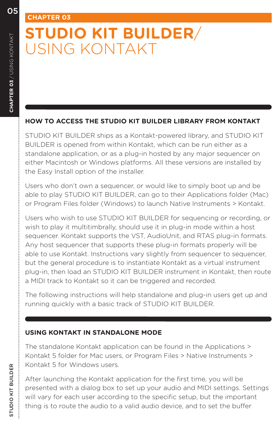 Studio kit builder / using kontakt | Vir2 Instruments Studio Kit Builder User Manual | Page 10 / 34
