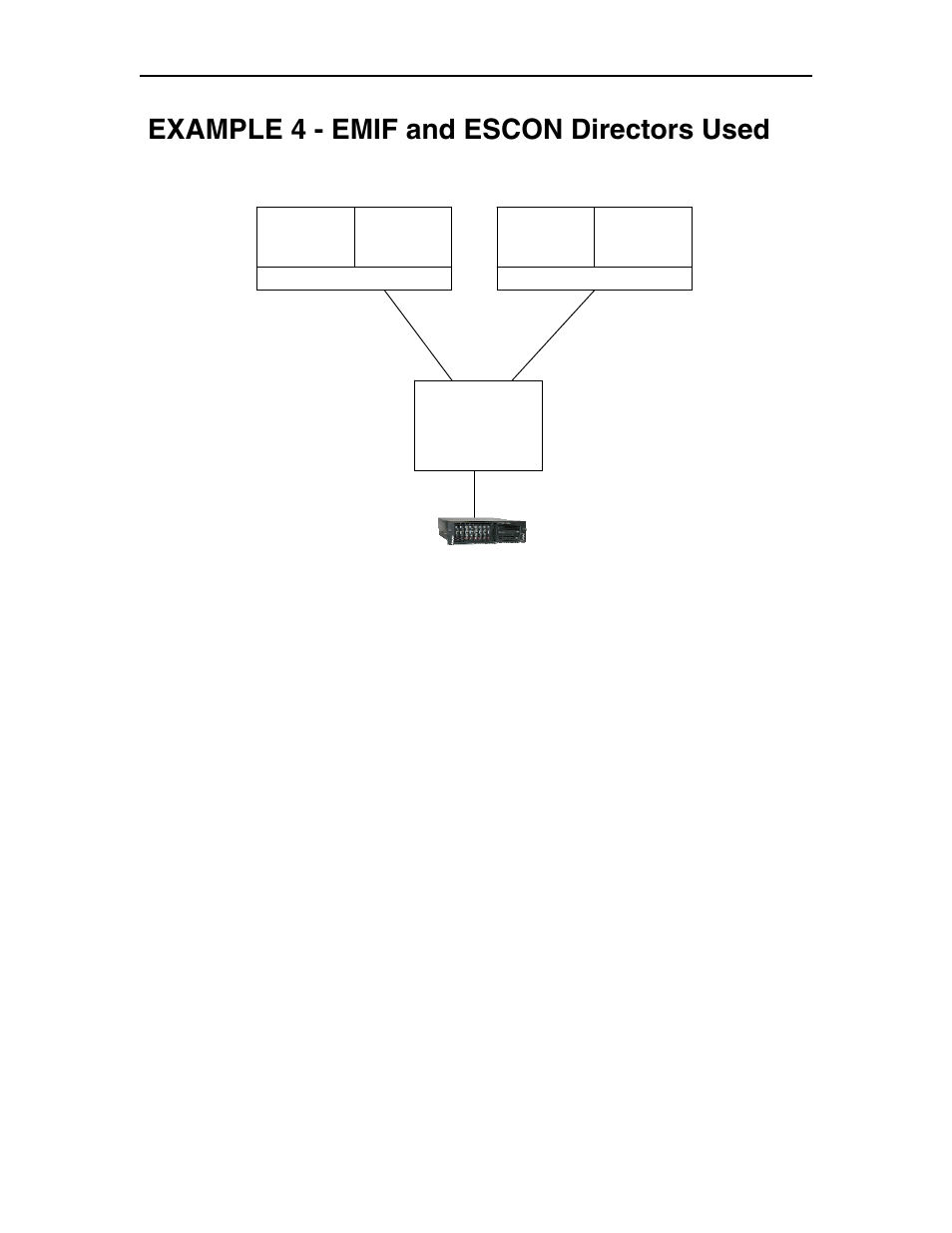 Example 4 - emif and escon directors used, Cpu2, Cpu1 switch 04 | Cca-3074, Second cpu definitions | Visara CCA-3074 Planning Guide User Manual | Page 50 / 66