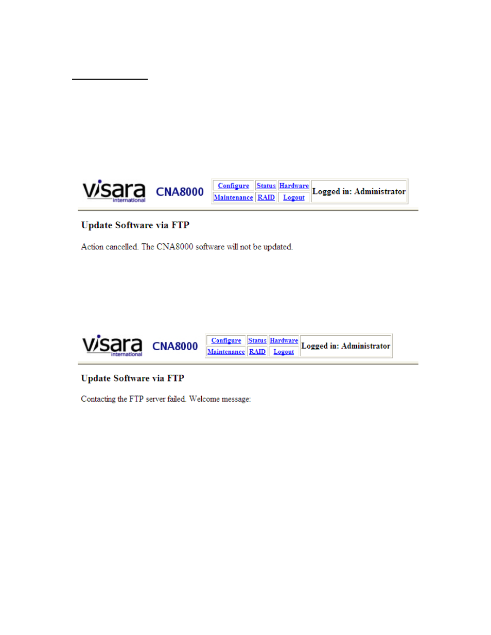 Visara CNA-8000 User Manual | Page 47 / 122