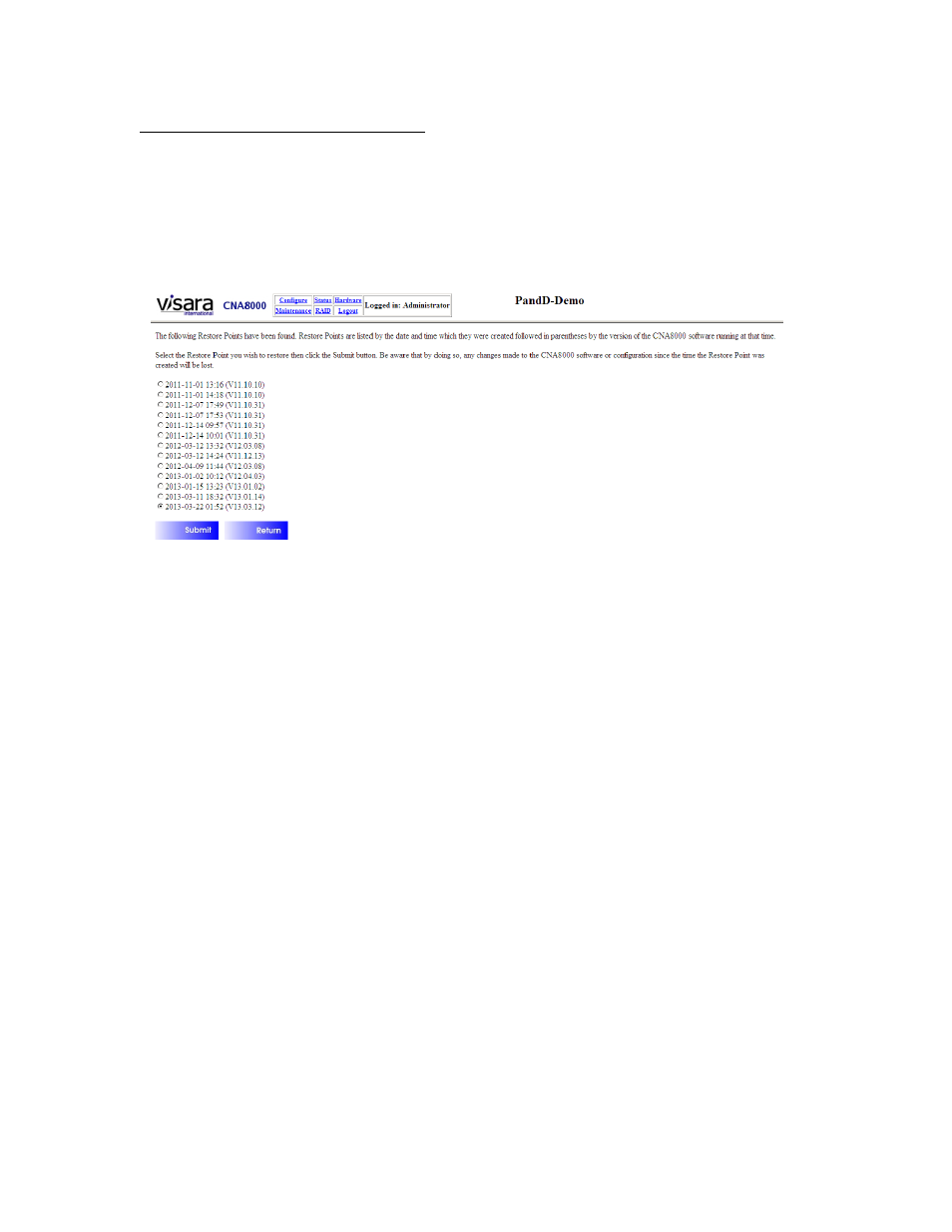 Visara CNA-8000 User Manual | Page 58 / 122