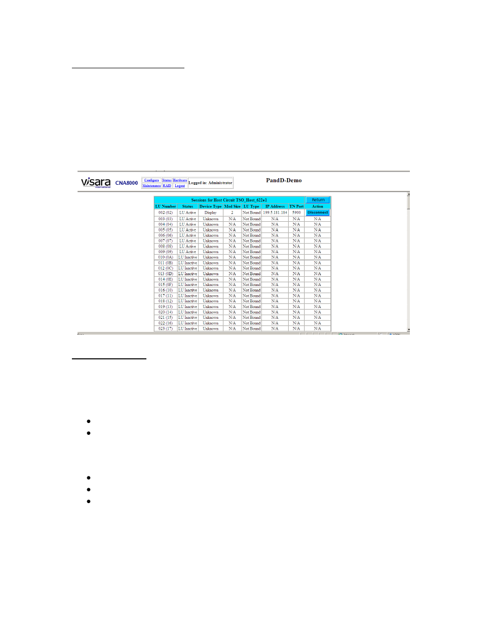 Visara CNA-8000 User Manual | Page 78 / 122