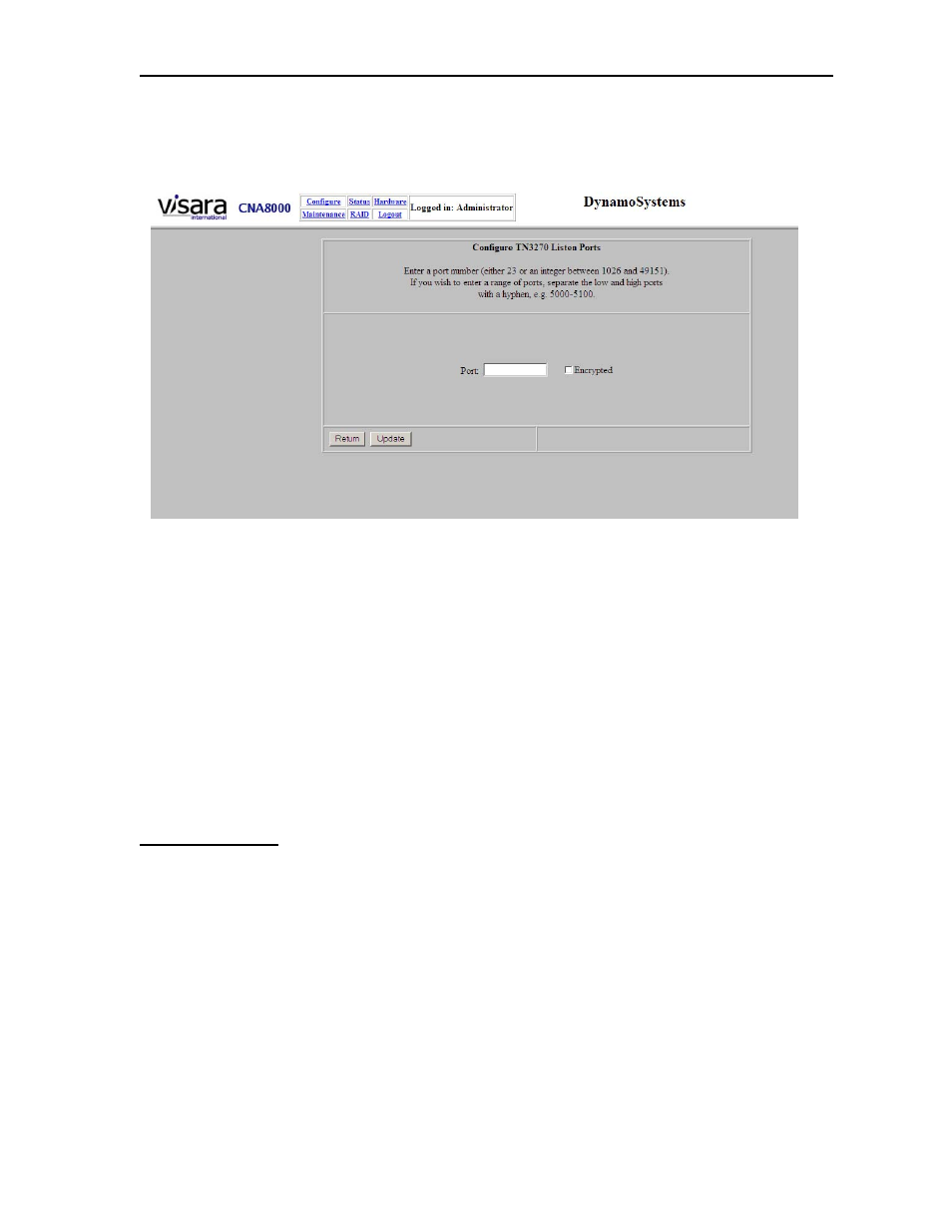 Visara CNA-8000 Installation User Manual | Page 108 / 126