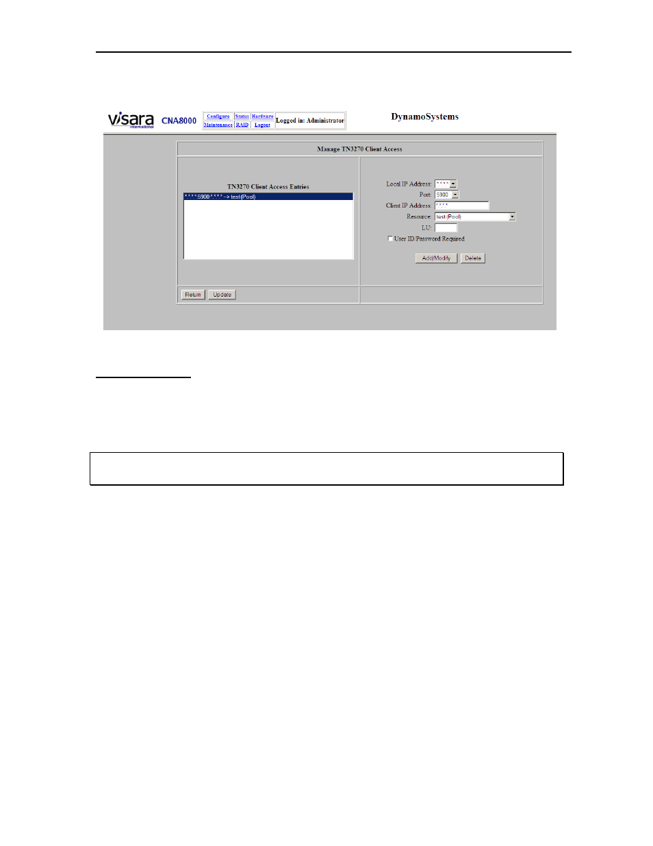 Visara CNA-8000 Installation User Manual | Page 114 / 126