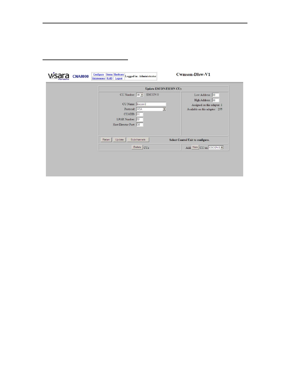 Visara CNA-8000 Installation User Manual | Page 59 / 126