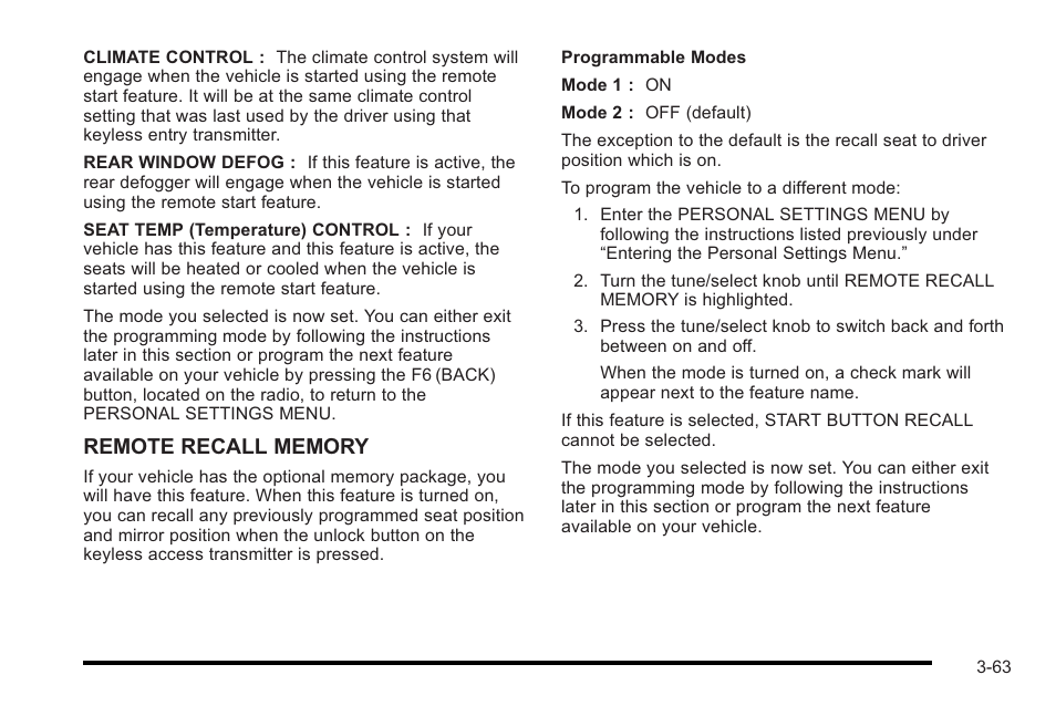 Cadillac 2010 STS User Manual | Page 163 / 536