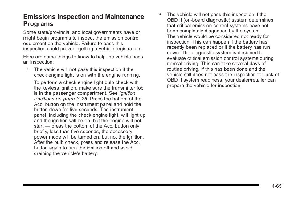 Emissions inspection and maintenance programs | Cadillac 2010 STS User Manual | Page 245 / 536