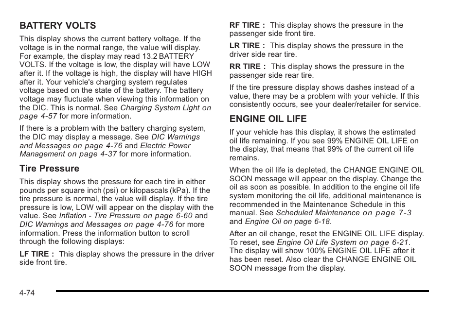 Cadillac 2010 STS User Manual | Page 254 / 536