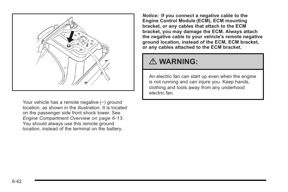 Warning | Cadillac 2010 STS User Manual | Page 398 / 536