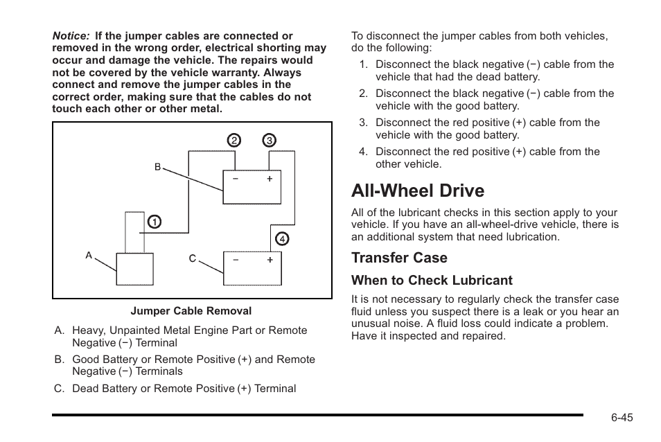 All-wheel drive, All-wheel drive -45, Transfer case | Cadillac 2010 STS User Manual | Page 401 / 536