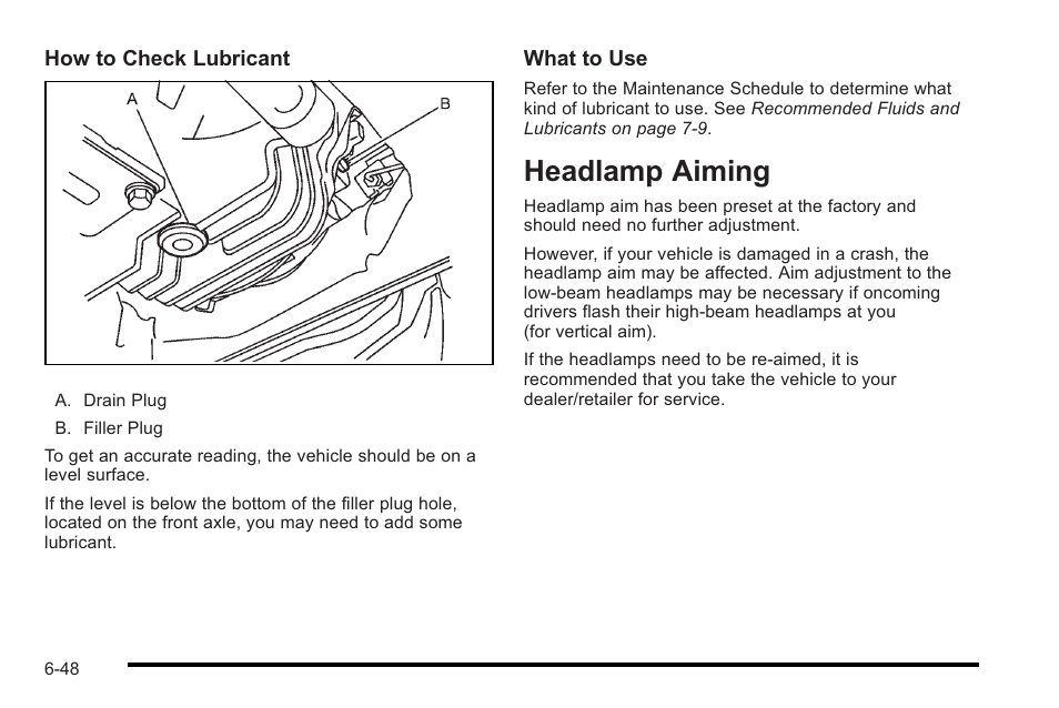 Headlamp aiming, Headlamp aiming -48 | Cadillac 2010 STS User Manual | Page 404 / 536