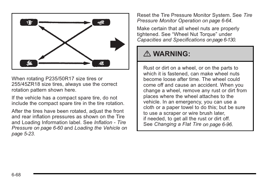 Warning | Cadillac 2010 STS User Manual | Page 424 / 536