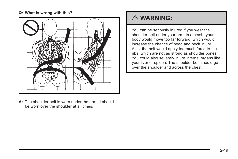 Warning | Cadillac 2010 STS User Manual | Page 49 / 536