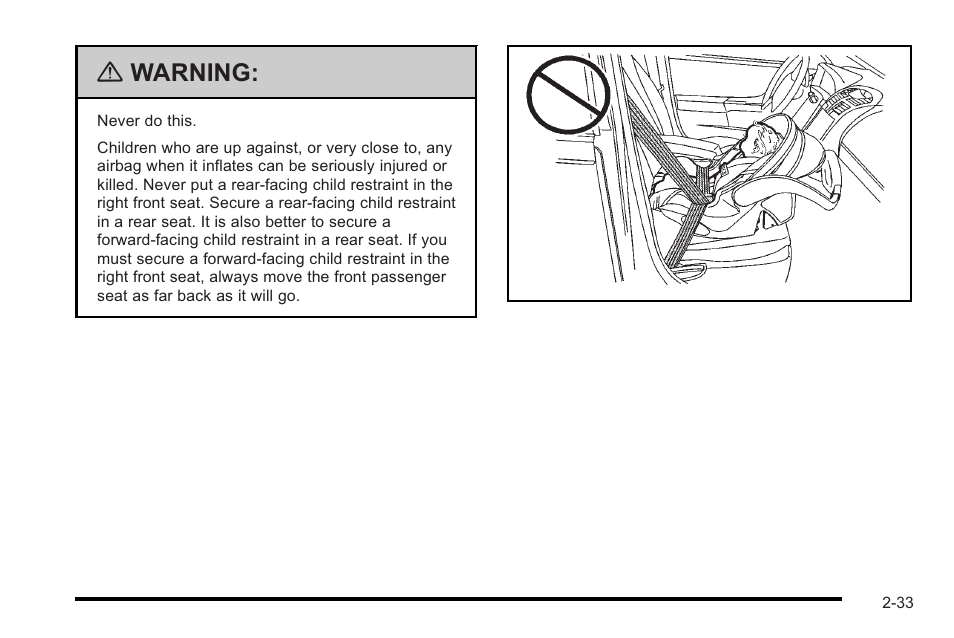 Warning | Cadillac 2010 STS User Manual | Page 63 / 536