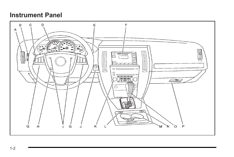 Instrument panel, Instrument panel -2 | Cadillac 2010 STS User Manual | Page 8 / 536