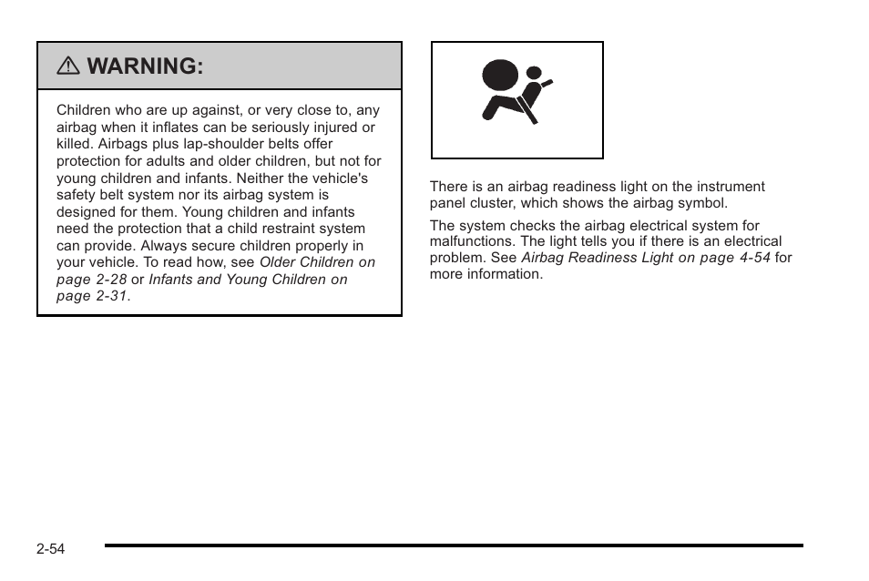 Warning | Cadillac 2010 STS User Manual | Page 84 / 536