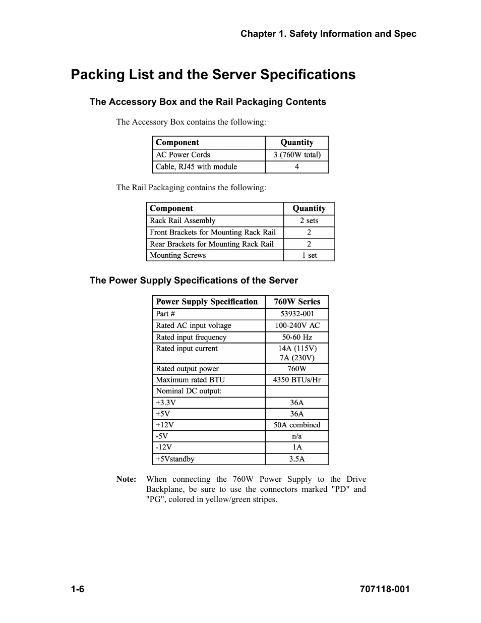 Packing list and the server specifications | Visara FEP-4600 User Manual | Page 14 / 79