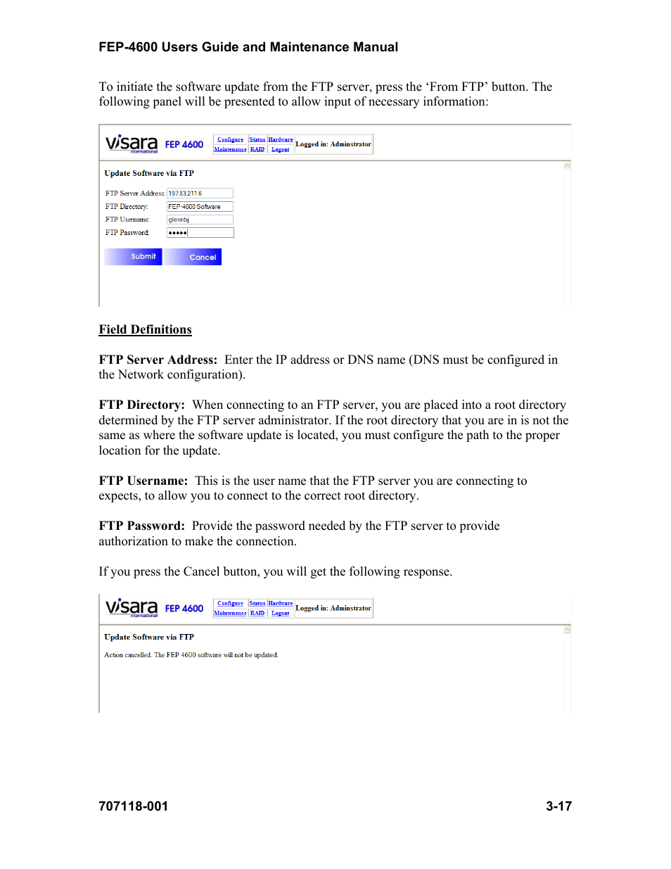 Visara FEP-4600 User Manual | Page 39 / 79