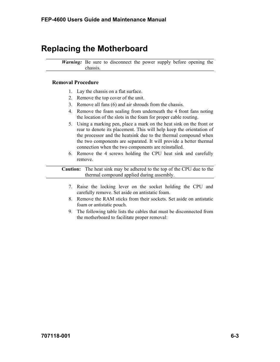 Replacing the motherboard | Visara FEP-4600 User Manual | Page 67 / 79