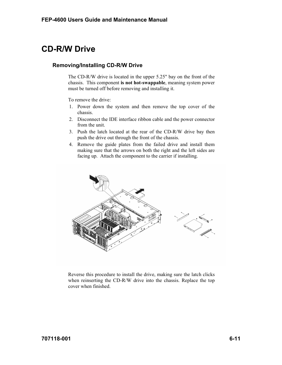 Cd-r/w drive | Visara FEP-4600 User Manual | Page 75 / 79