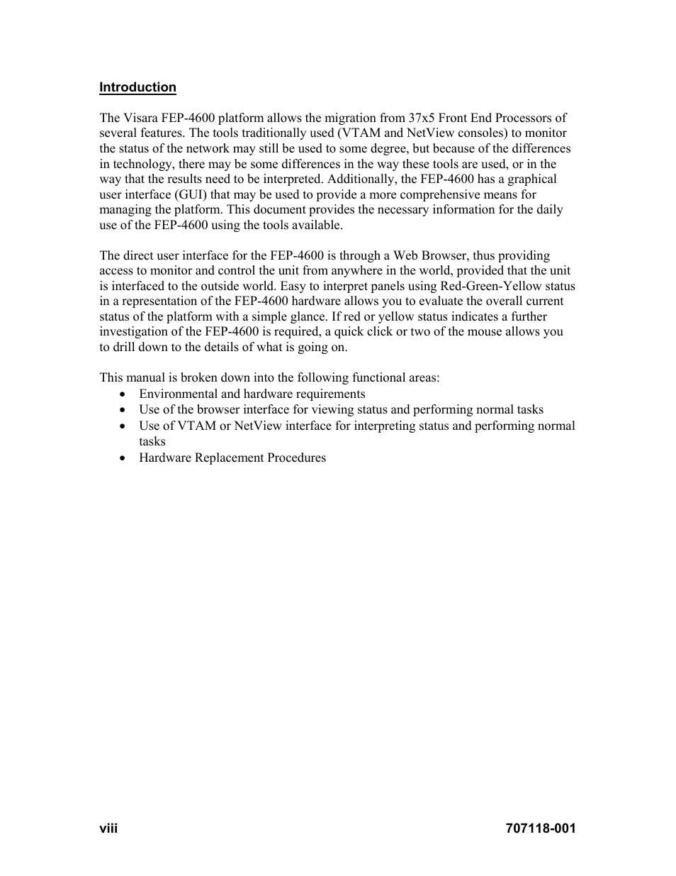 Visara FEP-4600 User Manual | Page 8 / 79