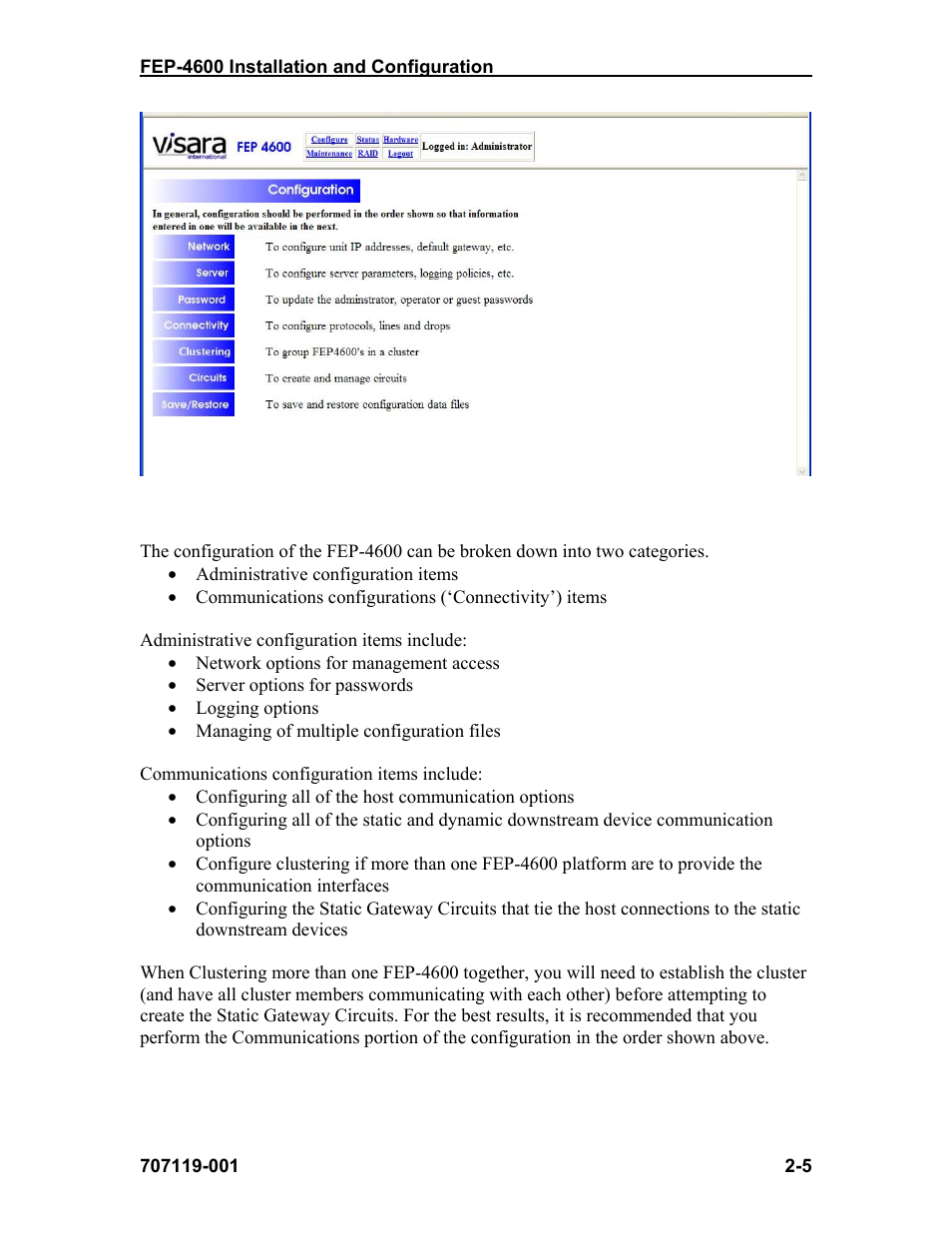 Visara FEP-4600 Installation User Manual | Page 23 / 114