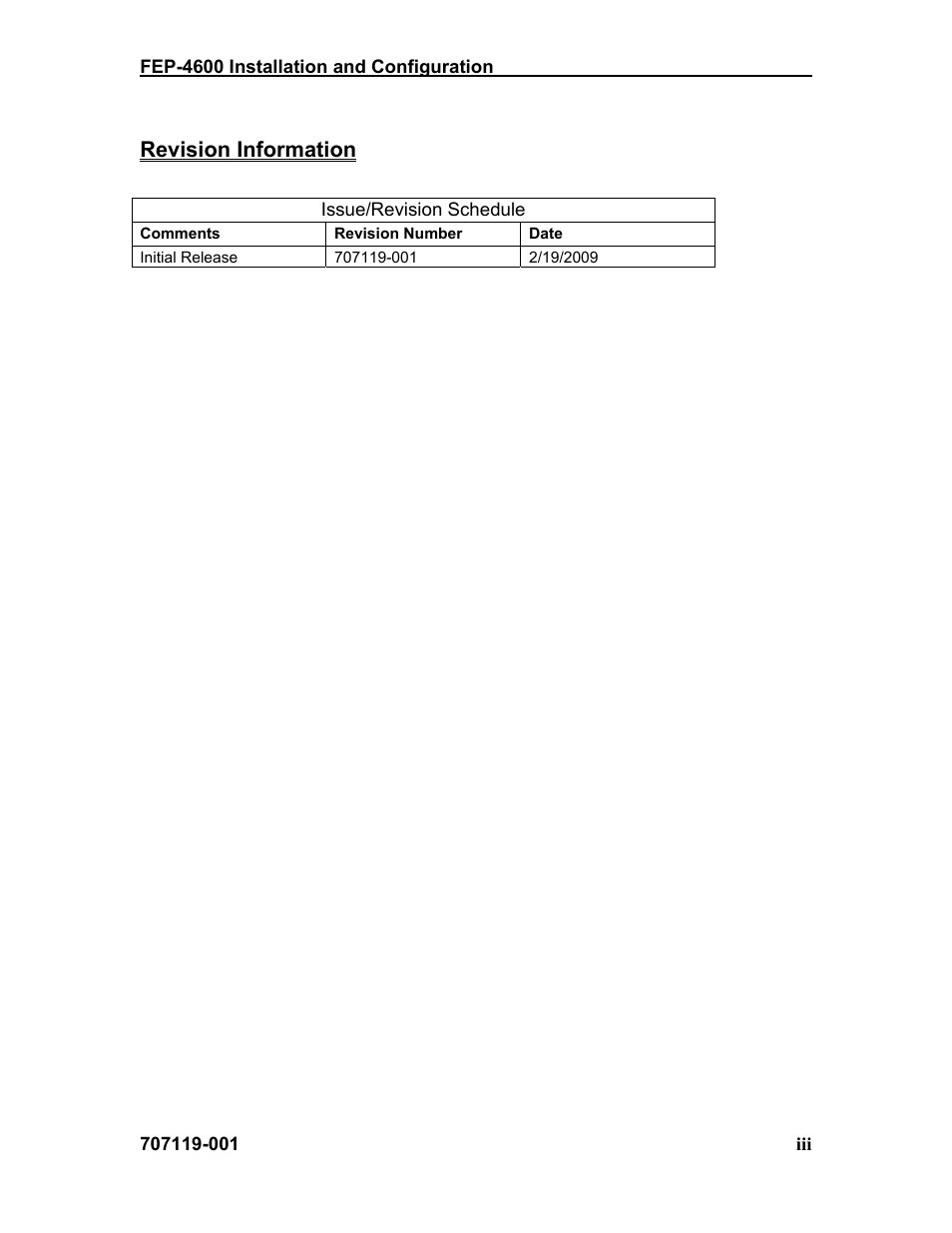 Visara FEP-4600 Installation User Manual | Page 3 / 114