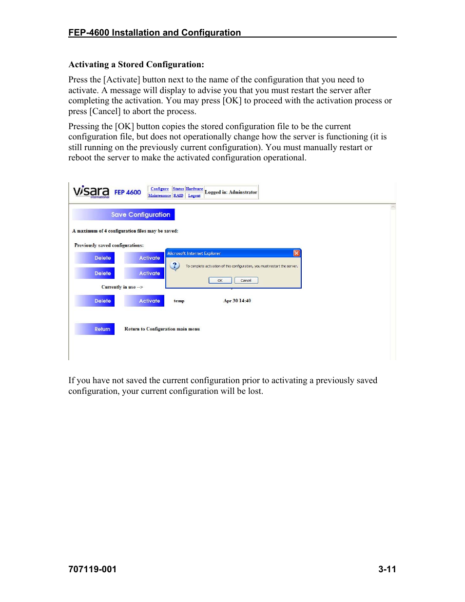 Visara FEP-4600 Installation User Manual | Page 35 / 114