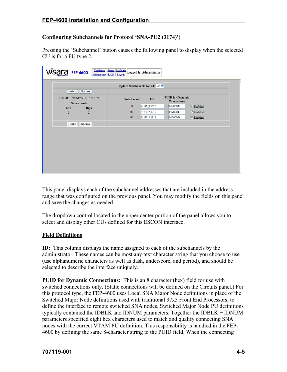 Visara FEP-4600 Installation User Manual | Page 41 / 114