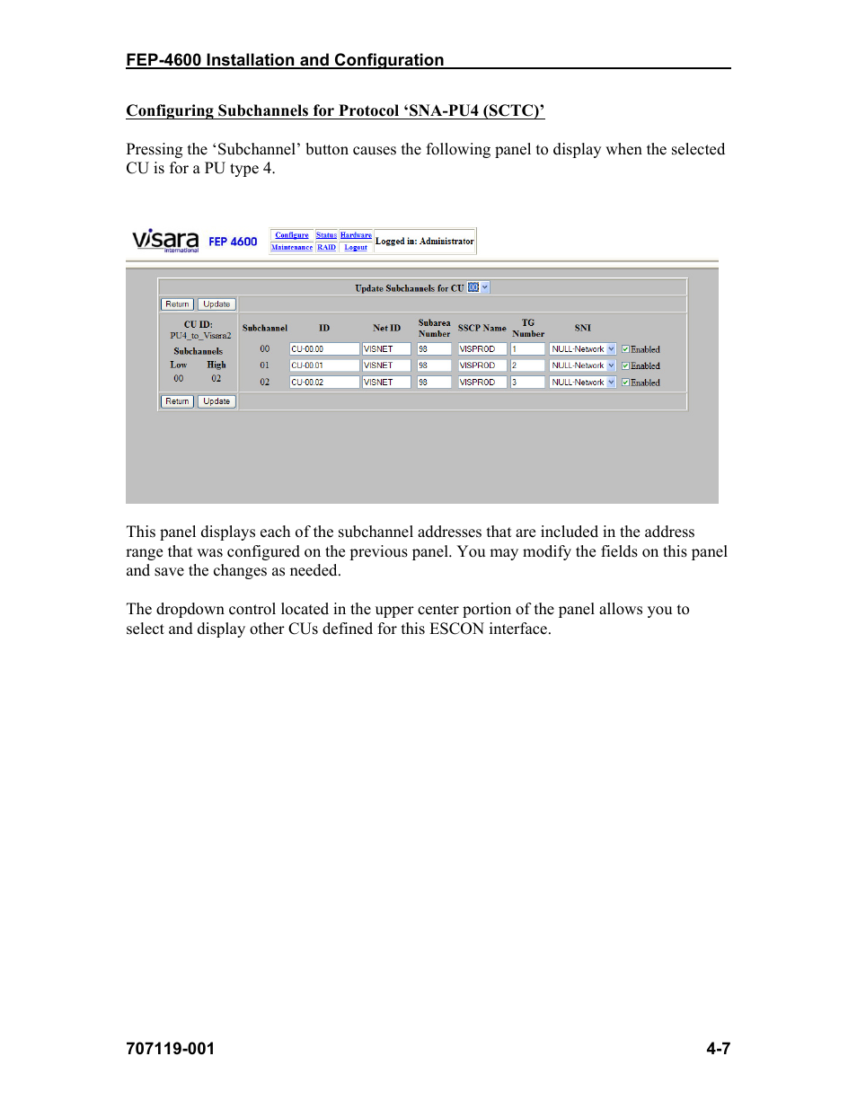 Visara FEP-4600 Installation User Manual | Page 43 / 114