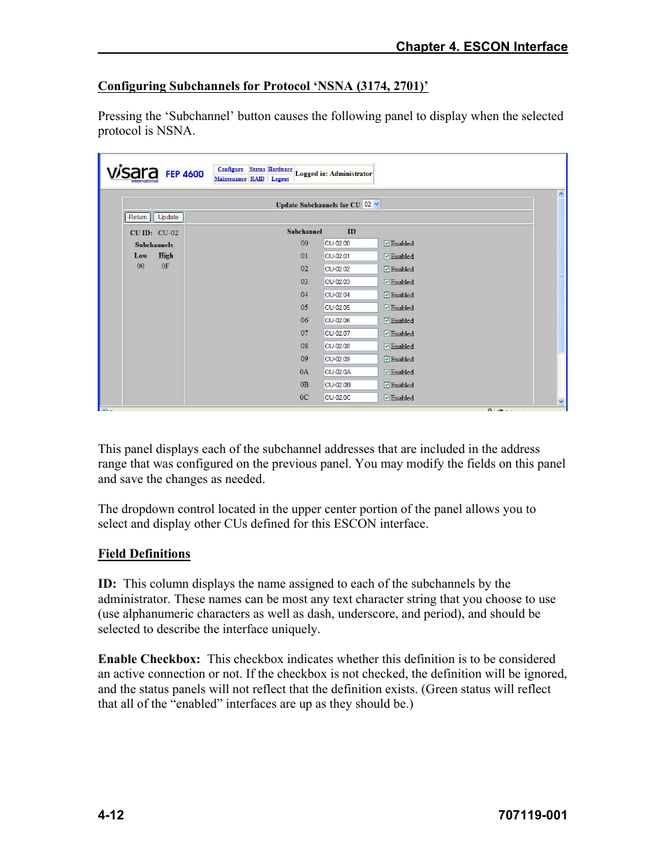 Visara FEP-4600 Installation User Manual | Page 48 / 114