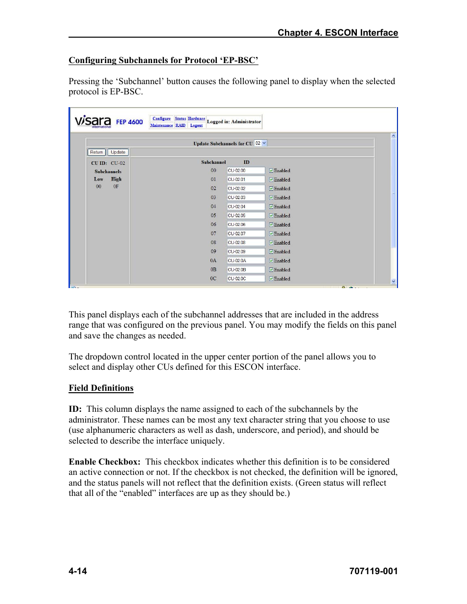 Visara FEP-4600 Installation User Manual | Page 50 / 114