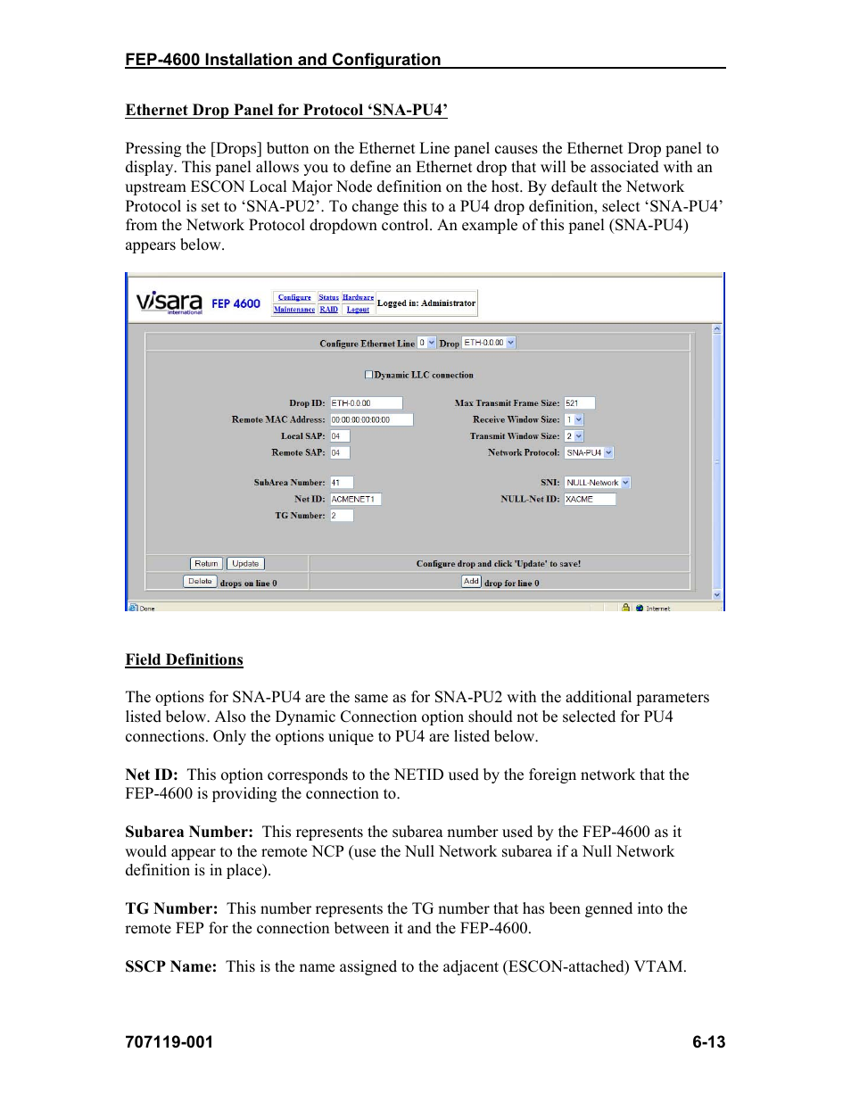 Visara FEP-4600 Installation User Manual | Page 81 / 114