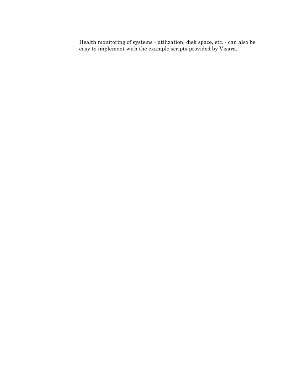 Health monitoring | Visara Master Console Center Installation User Manual | Page 19 / 52