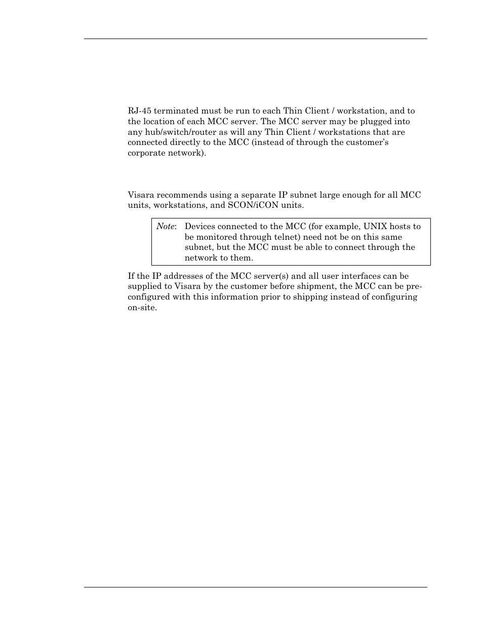 Mcc network specifications, Physical connections, Network planning | Physical connections network planning | Visara Master Console Center Installation User Manual | Page 25 / 52