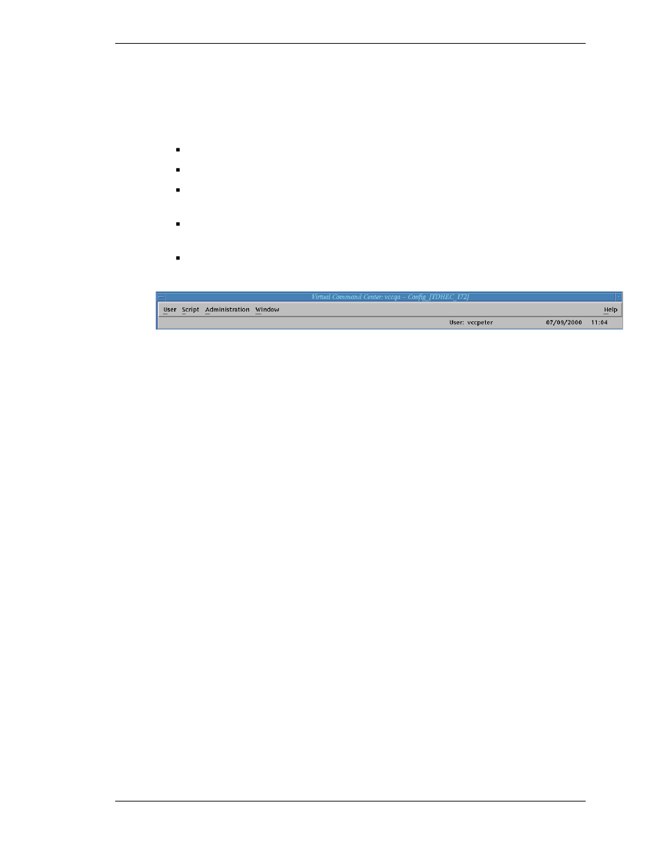 Master window, Logging in, Master window logging in | Figure 2. master window | Visara Master Console Center Operations Guide User Manual | Page 13 / 80