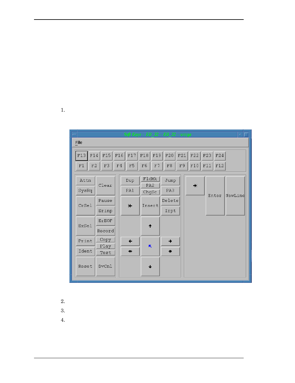 Using soft keys, Figure 14. example soft keys window | Visara Master Console Center Operations Guide User Manual | Page 42 / 80