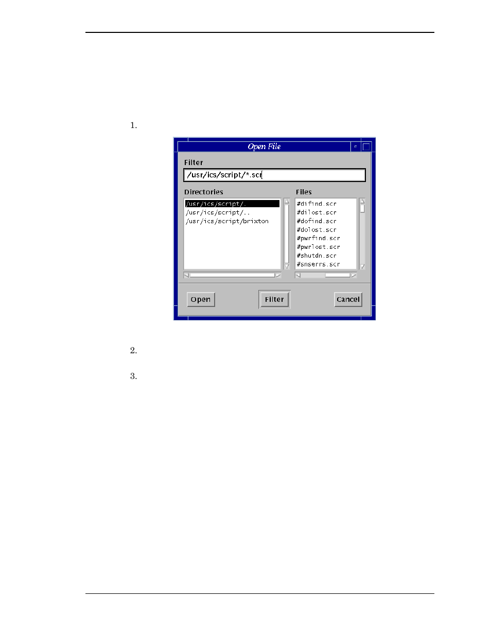 Editing a script, Figure 19. open file window | Visara Master Console Center Operations Guide User Manual | Page 49 / 80