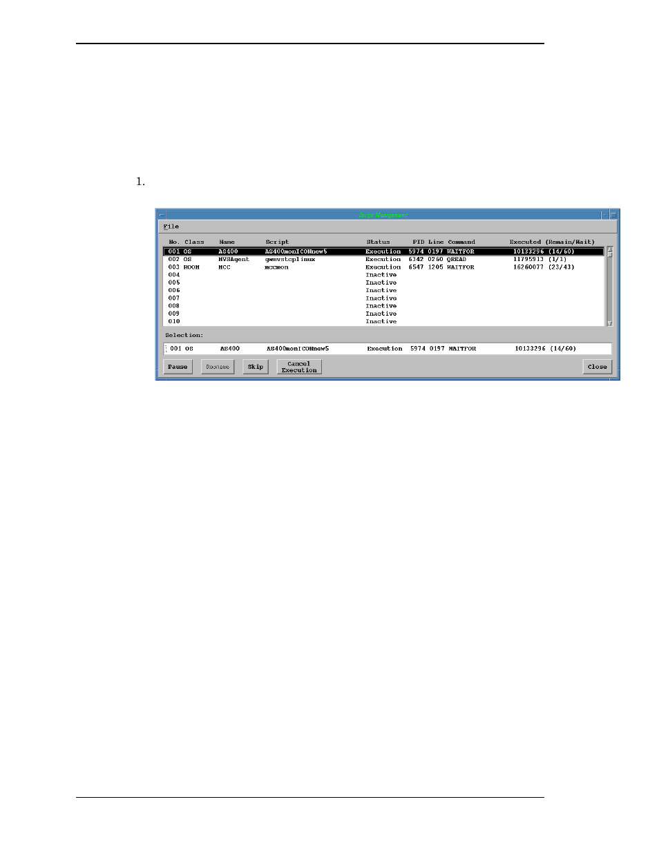 Managing scripts, Figure 21. script management window | Visara Master Console Center Operations Guide User Manual | Page 52 / 80