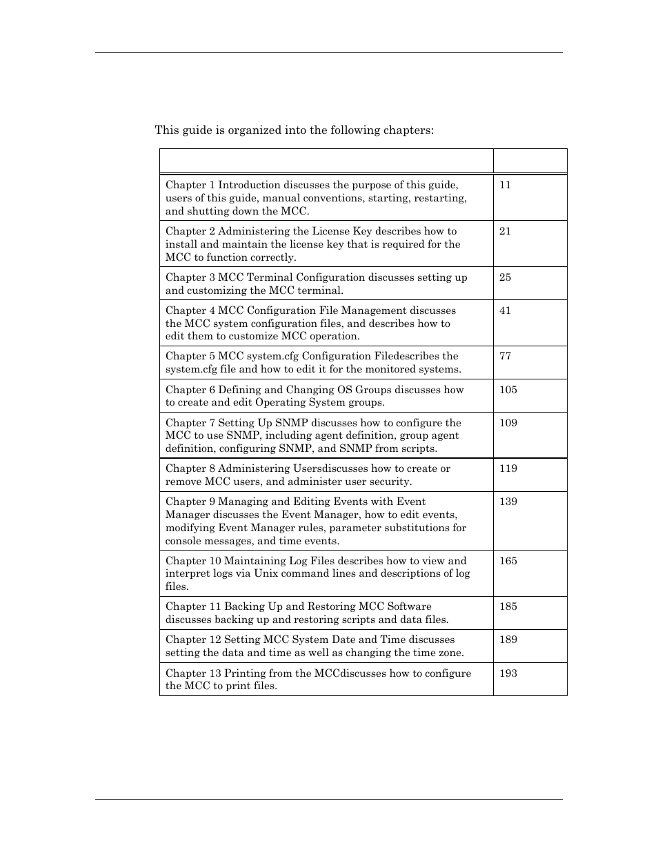 Organization of this guide | Visara Master Console Center Administration Guide User Manual | Page 13 / 233