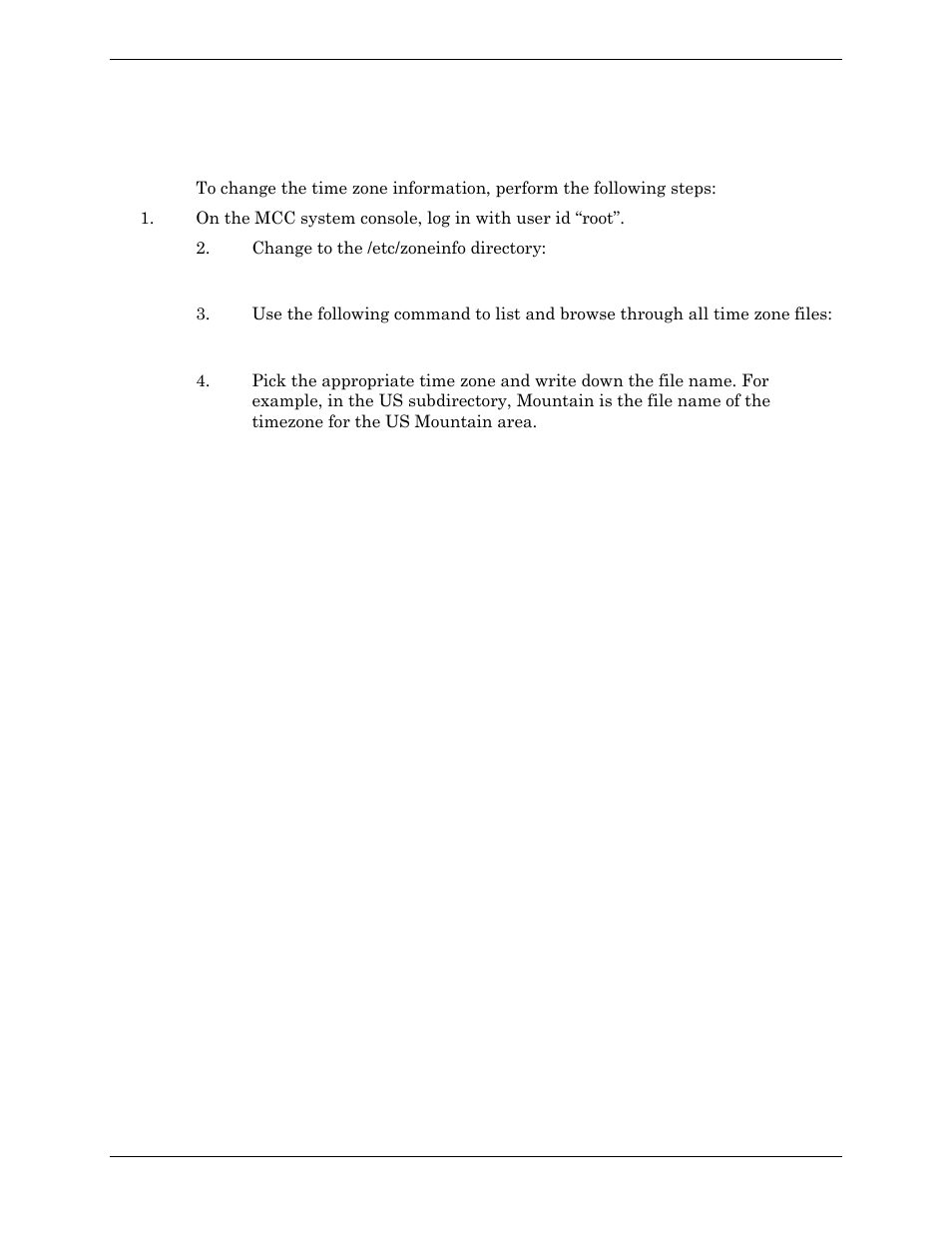 Changing the time zone | Visara Master Console Center Administration Guide User Manual | Page 191 / 233